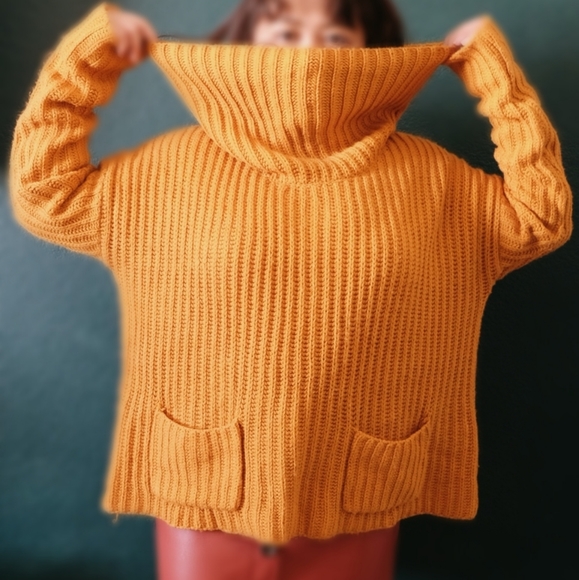 Mustard Yellow "Say What" Sweater - Picture 2 of 6